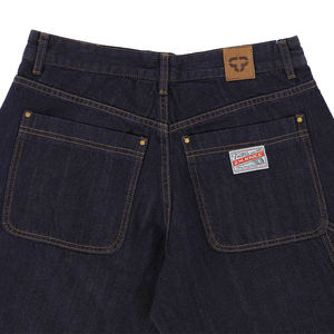 Wholesale Winter Washed Streetwear Raw Denim Jeans Men Plus Size Loose <b>Patch</b> Double <b>Knee</b> Fashion Skate Straight Jeans - Product Image 5