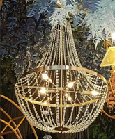 Lustre en cristal de décoration de plafond de mariage lustres suspendus de lumières pour la partie d'événement