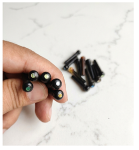 Pernos de Puente para Guitarra de Madera de Ébano de Alta Calidad, Pulidos con Incrustaciones Circulares, Accesorios para Guitarra Acústica de 6/12 Cuerdas - Product Image 1