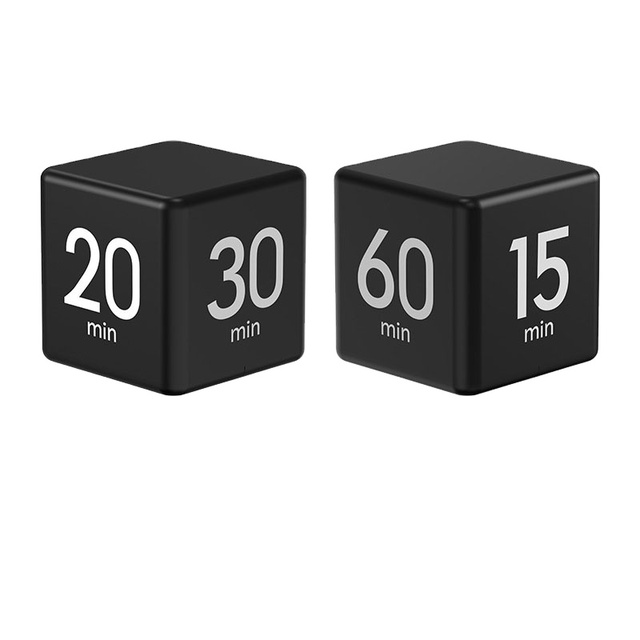 Cube Productivity Pomodoro Timer Digital Flip Kitchen Countdown Timer Cube Rotating Timer for Children