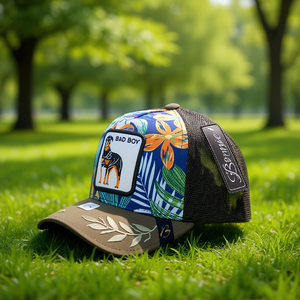 Gorra Trucker Bowie de 6 Paneles, Tela de Malla, Diseño Animal Bordado, Unisex, Casual, Primavera Verano, 58-63cm - Product Image 2