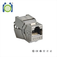 Jack keystone jaringan Rj45 cat5e cat6 cat6a FTP STP untuk kabel LAN modul keystone