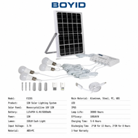 Éclairage solaire de jardin miniature Boyid Green Energy Smart, extérieur/intérieur, IP65, étanche, LED monocristalline 12W 6000K, lumière du jour, 4 ampoules