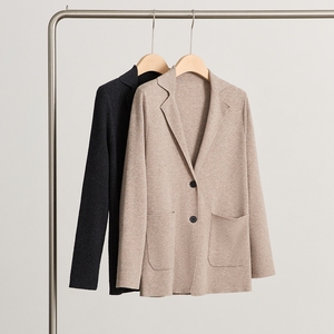 Cardigan da <span class=keywords><strong>donna</strong></span> in cotone e lana tinta unita semplice abito autunnale caldo elegante nuova giacca maglioni - Product Image 5