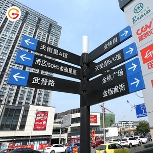 จากัวร์ผู้ผลิตที่กำหนดเองสัญญาณทิศทางเชิงพาณิชย์ถนน Fingerpost Wayfinding ป้ายอิสระ - Product Image 2