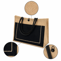 Sacs personnalisés avec logo, sacs fourre-tout en jute, vente en gros, sacs d'épicerie écologiques réutilisables, fabricant pour salons professionnels, OEM