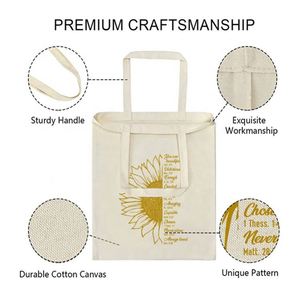 Wholesale Custom Print Logo Cheap Reusable Shopping <b>Bags</b> Organic Plain <b>White</b> Blank Cotton Canvas the Tote <b>Bag</b> for College - Product Image 3