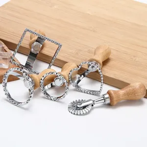 Juego de Cortadores de Galletas de Acero Inoxidable, Prensa para <span class=keywords><strong>Pasta</strong></span>, Kit de Accesorios de Cocina, Molde para Hacer Ravioles, Juego de Sellos para Ravioles, Juego de Ruedas para Pastelería - Product Image 2