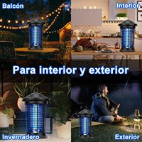 Zapper de insectos para exteriores, Zapper de mosquitos con luz LED, Zapper de moscas para interiores y exteriores, Trampas eléctricas para moscas Zapper de insectos