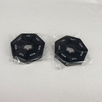 Pilulier en plastique avec logo personnalisé Boîte à pilules 7 jours Boîte à médicaments ronde avec bouton de rebond Mallettes de rangement