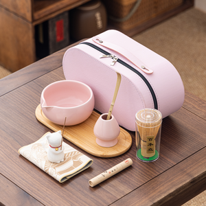 Juego de Tazón de Matcha Japonés Tradicional Ecológico y Batidor de Bambú - Vajilla de Porcelana para Ceremonia del Té y Uso en Cafeterías - Product Image 1