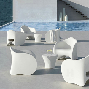 Meubles d'extérieur personnalisés, chaise en FRP pour jardin, centre commercial, bureau, loisirs, table basse, table à thé et ensemble de chaises - Product Image 1