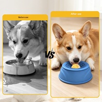 Bol à lécher pour animaux en silicone anti-renversement avec base à ventouse, écologique et durable, pour l'alimentation à domicile, yaourt, purée et toilettage des animaux