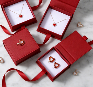 Luxury Red Ribbon Flip-Top Jewelry <b>Box</b>, Universal Storage Case <b>for</b> Earrings <b>Necklaces</b> and Rings, Perfect <b>Gifts</b> - Product Image 6