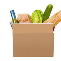 Caja de envío térmica duradera aislada profesional de cartón corrugado con grabado y laminación mate para envasado de alimentos