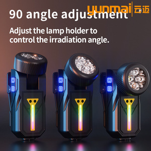 K370 LED Rechargeable Portable <b>Work</b> <b>Light</b> RGB Magnetic Clip-On Outdoor Flashlight With Induction Feature - Product Image 2