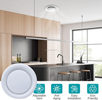 Grilles de ventilation rondes en métal pour échappement, diffuseurs d'air encastrés au plafond, registres de ventilation, valves d'air, distribution d'air