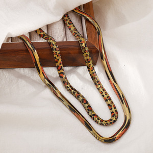 MICCIステンレススチールジュエリー18Kゴールドメッキ防水パイソンパターンチェーンミニマリスト女性用 - Product Image 4