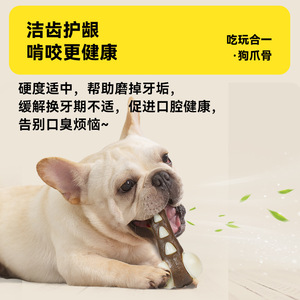 <b>Dog</b> Paw <b>Bones</b> <b>Nylon</b> Cowhide Durable Dental Chew Toy For Teeth Grinding Medium Size - Product Image 3