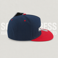 Topi Snapback Soochic Premium 100% Katun 5 Panel Motif Huruf Dua Warna Gesper Plastik Pinggiran Datar Hip Hop Kasual Unisex