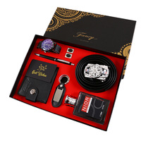 Coffret Cadeau Luxe 7 Pièces pour Homme : Montre, Portefeuille, Ceinture, Parfum, Stylo, Porte-clés et Boutons de Manchette – Style Affaires