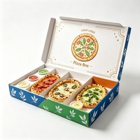 Boîte à pizza en carton ondulé, finition mate, anti-graisse, avec logo personnalisé, fournisseur direct d'usine, vente chaude