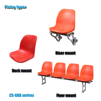 Chaise de stade fixe en plastique moulé par soufflage HDPE à dossier haut, sièges de stade pour stade de football CS-GKB-P
