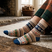 Chaussettes de compression jetables respirantes antidérapantes antibactériennes - Tricotées taille unique