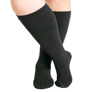 Chaussettes médicales à Compression personnalisée 4XL, hauteur genou, couleur chair, <span class=keywords><strong>mollet</strong></span> <span class=keywords><strong>large</strong></span>, grande taille, Design <span class=keywords><strong>pour</strong></span> femmes - Product Image 4