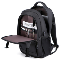 Mochila Antirrobo Impermeable para Portátil con Puerto USB de 15.6 Pulgadas, Bolsa de Viaje de Negocios de Cuero de Diseño, Mochila Personalizada para Hombre