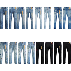 Jeans de Hombre de Alta Calidad, Marca de Diseño de Lujo Ksubiy, Pantalones Vintage, Estilo Hip Hop, Vaqueros Rotos Y2K, Pantalones de Pierna Recta - Product Image 1