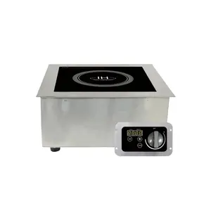 Industrial Kitchen Stainless Steel 5KW Commercial Built In Induction Cooker Hob Hotpot