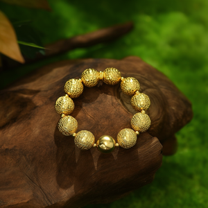 Fashion <b>Beaded</b> <b>Bracelet</b> 316L Stainless Steel PVD <b>Gold</b> Plating Sustainable Resistant - Product Image 3