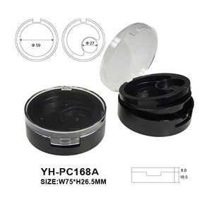 Estuche cosmético redondo de 3 capas, vacío, con tapa transparente, de plástico, para polvos compactos, polvos para sombra de ojos y rubor. - Product Image 6