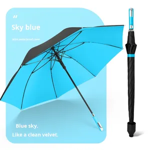 Hai lớp chống gió chống thấm nước xe kinh doanh quảng cáo thẳng que Golf mưa tỏa sáng ô quảng cáo ô - Product Image 6