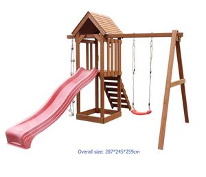 Bambini Swing per bambini <span class=keywords><strong>in</strong></span> legno giardino Swing Slide mobili da esterno - Product Image 2