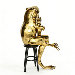 Estatua <span class=keywords><strong>de</strong></span> Fibra <span class=keywords><strong>de</strong></span> Vidrio con Recubrimiento Electrolítico Personalizado <span class=keywords><strong>de</strong></span> un Rana Tocando <span class=keywords><strong>el</strong></span> Violín - Product Image 2