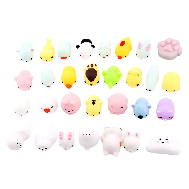 Wholesale Soft Cute Mini Mochi Squishy Toys Stress Relief Fidget Animal Squeeze Toys