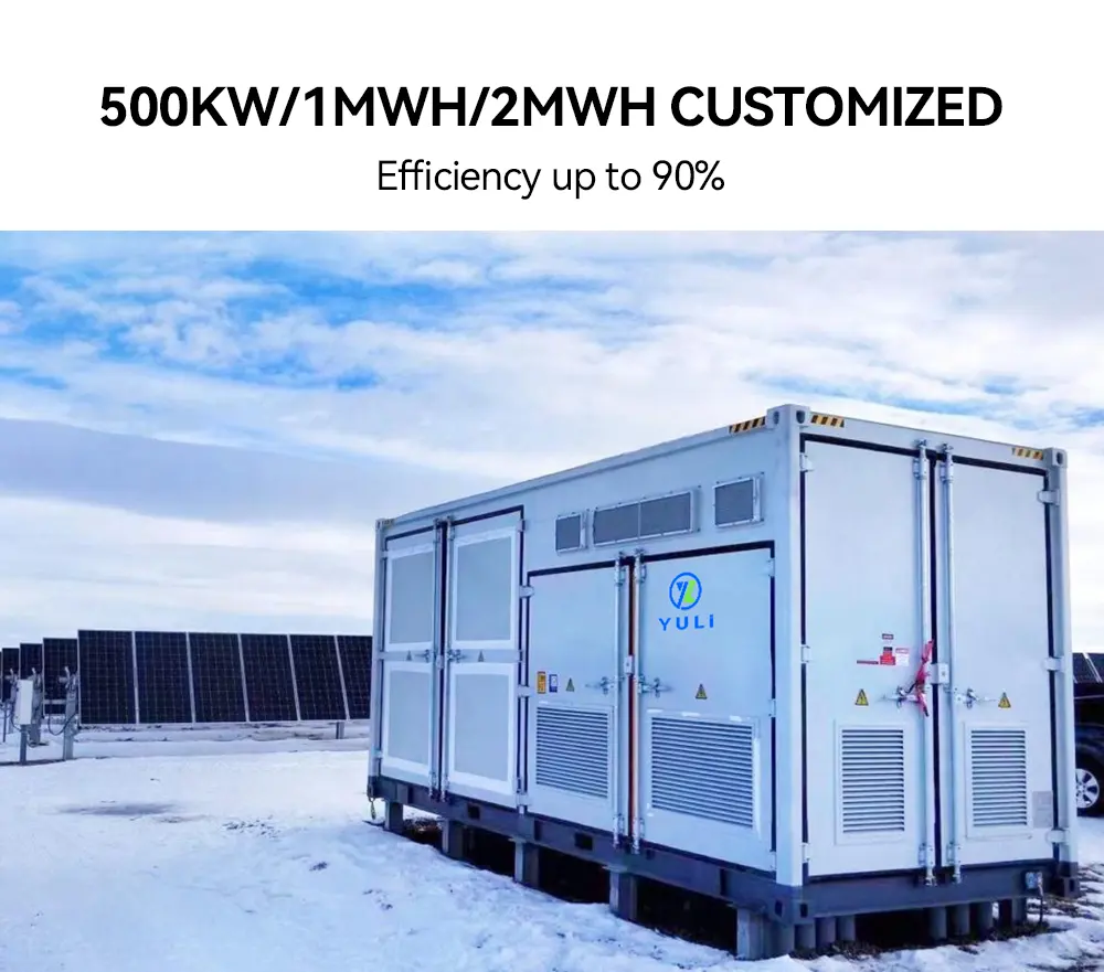 YULI 500KW 1MWH 2MWH kapalı ızgara güneş enerjisi sistemi güneş enerjisi pil sistemleri ESS konteyner enerji depolama sistemi