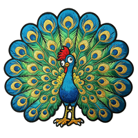 Patchs brodés personnalisés d'animaux, haute qualité, thermocollants, pour souvenirs de zoo, cadeaux, accessoires vestimentaires, emballés avec des cartes en papier