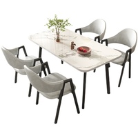 Ensemble table et chaises de négociation en bambou, table rectangulaire pliable, style nordique moderne, meubles de maison, café, salon de thé