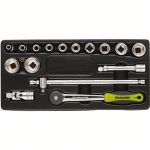 Fasano <b>Socket</b> Wrench Set 10pc Metric Chrome Vanadium Steel Automotive Repair Tools - Product Image 2