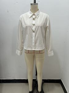 <span class=keywords><strong>Camisa</strong></span> de Popelina Casual de Manga Larga con Solapa y <span class=keywords><strong>Botones</strong></span> Adornados para Mujer, Nueva Colección Invierno 2025 de TAOP&ZA, Estilo Europeo y Americano, 8372308 - Product Image 3
