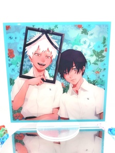 อะคริลิคตัวละคร OEM ODM ซัมเมอร์ ฮิคารุ ไดด์ บล โยชิกิ ฮิคารุ อะคริลิคสแตนดี้สองด้าน 15 ซม. อนิเมะ มังงะ ยาโออิ บอย - Product Image 2