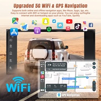 Estéreo para Auto de 7 Pulgadas y 2 Din con Carplay Inalámbrico, Reproductor Multimedia GPS, Pantalla Táctil BT, Video, Audio, Radio Android para Autos Toyota