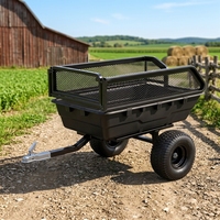 Remorque utilitaire pour ATV/UTV, benne basculante pour pelouse