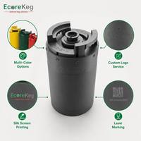Fût à bière 15L sans gaz CO2, haute pression 20 bars, série Ecorekeg Premium, durée de conservation de 12 mois, idéal pour la brasserie artisanale