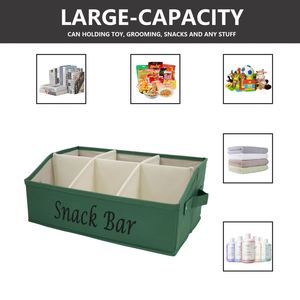 Cesta de Almacenamiento Personalizada para Snacks, Cesta para Guardar Dulces con 6 Compartimentos Separados de Tela - Product Image 4