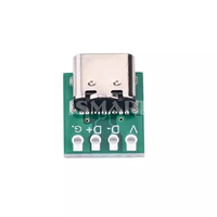 Conector tipo C USB 3,1 tipo C, 16 pines a 2,54mm, adaptador de placa PCB de prueba, enchufe para transferencia de Cable de línea de datos