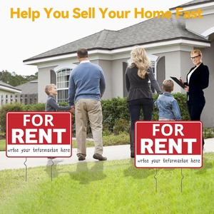 Panneau de jardin résistant aux UV et imperméable, conception personnalisée double face avec piquet en H pour affichage extérieur <span class=keywords><strong>immobilier</strong></span> location location de terrain signalétique de pelouse - Product Image 5